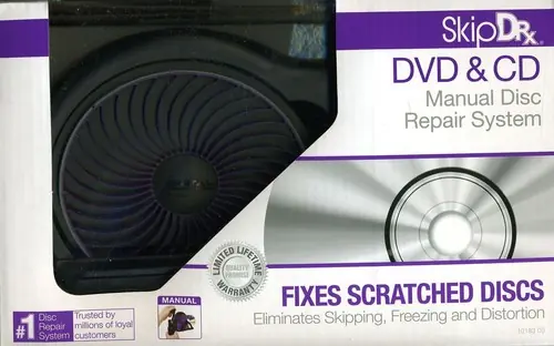 Digital Innovations 1018300 SkipDr Manual CD & DVD Disc Repair System with Repair Fluid and Drying Cloth (Black/Blue) Wholesale