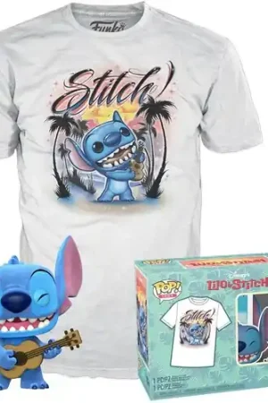 FUNKO POP&TEE: Lilo & Stitch- Ukelele Stitch(FL)- 3XL Bargain
