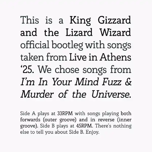 King Gizzard & the Lizard Wizard - Songs From I'm In Your Mind Fuzz & Murder of the Universe Live In Athens '25 (LP) Factory Price